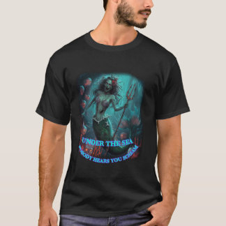 T-shirt Zombie Sirène Halloween Crânes Éffrayants Mermaids