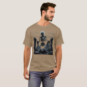 T-shirt Zombie Skeleton Undead Horror Grave Goth Art frien (Devant entier)