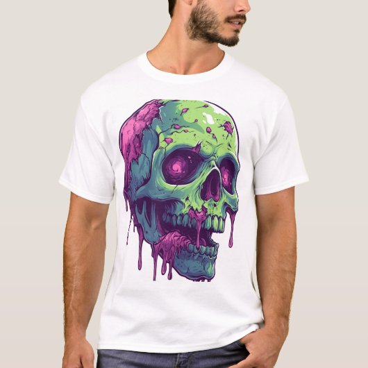 T-shirt Zombie Skull Apocalypse (Devant)