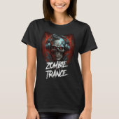 T-shirt Zombie skull techno dj (Devant)