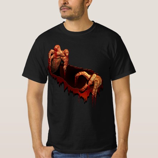 T-shirt Zombie T-shirt Halloween T-shirt Gory Zomb (Devant)