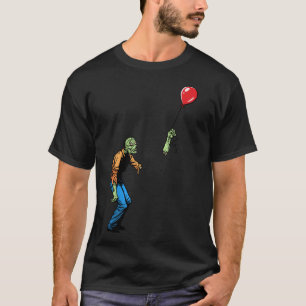 T-shirt Zombie triste avec ballon drôle drôle