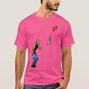 T-shirt Zombie triste avec garçon ballon
