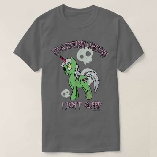 T-shirt Zombie Unicorn  (Design devant)