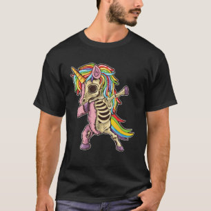 T-shirt Zombie Unicorn Dabbing Squelette Halloween Costume