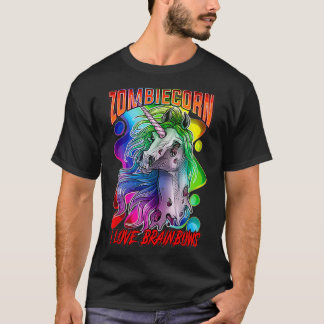 T-shirt Zombie Unicorn Zombiecorn Cadeaux Goth Pour Ados &