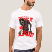 T-shirt Zombie Valentine Horreur Design (Devant)