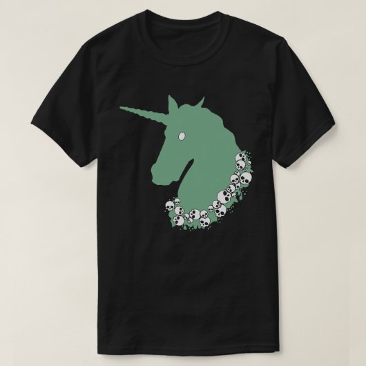T-shirt Zombie Vert Unicorne (Design devant)