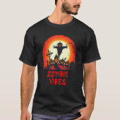 T-shirt Zombie Vibes Lune Graveyard Scary Enfants A (Devant)