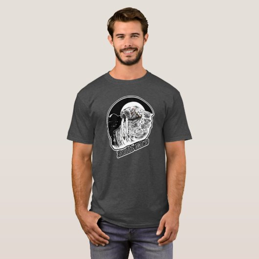 T-shirt Zombie Walrus BW (Devant entier)