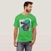 T-shirt Zombie with Hat girl (Devant entier)