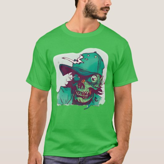 T-shirt Zombie with Hat girl (Devant)
