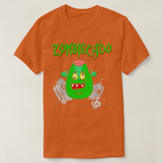 T-shirt Zombiecado Zombie Avocado Halloween drôle (Design devant)