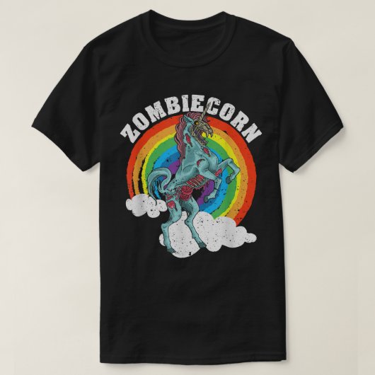T-shirt Zombiecorn Zombie Unicorn Amateurs Halloween Anima (Design devant)