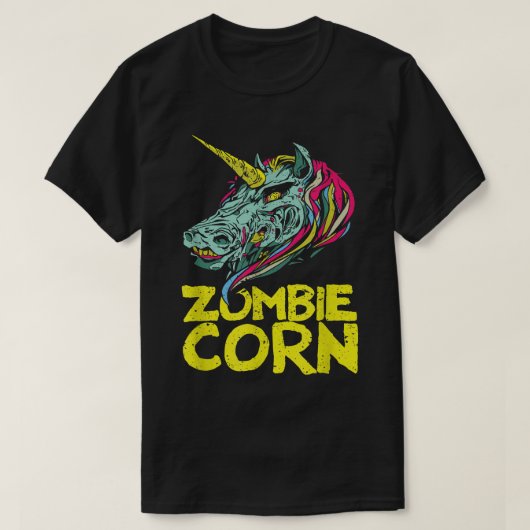 T-shirt Zombiecorn Zombie Unicorn Amateurs Halloween Anima (Design devant)
