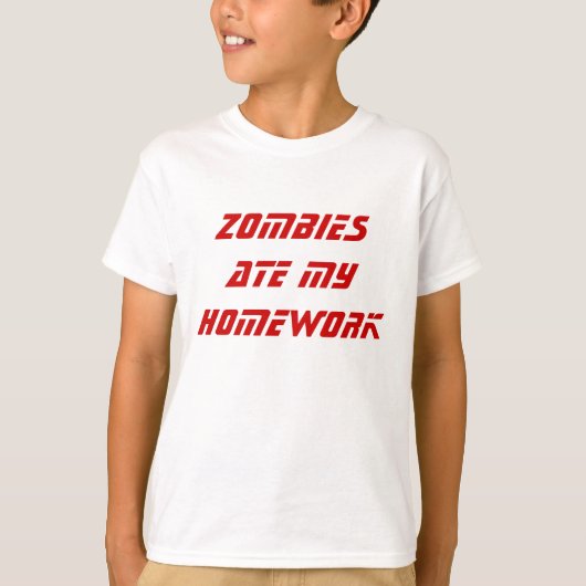 T-SHIRT ZOMBIES A MANGÉ MA MAISON (Devant)