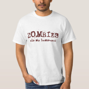 T-shirt Zombies a mangé mes devoirs (Lumière)