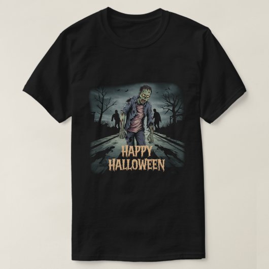T-shirt Zombies : Bonne Halloween (Design devant)