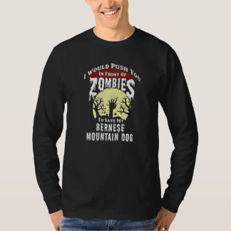 T-shirt Zombies Chien de montagne bernois Épouvantable Hal
