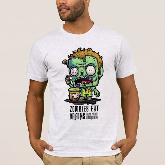 T-shirt Zombies Eat Brains (Devant)