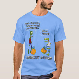 T-shirt Zombies En Automne Éffrayant Zombie Citrouille épi