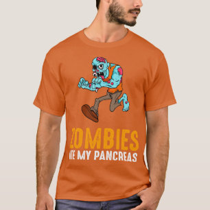 T-shirt Zombies Mangez Mes ancêtres T1D Type 1 Diabète Fil