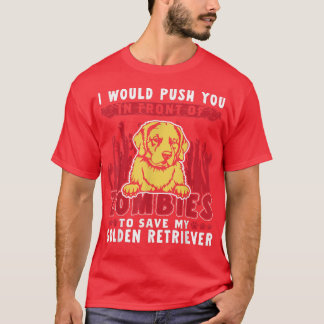T-shirt Zombies pour sauver mon Golden Retriever Drôle Hal