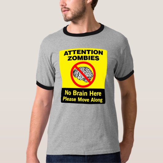 T-shirt Zombis d'attention (Devant)
