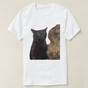 T-shirt Zonage de chat noir