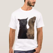 T-shirt Zonage de chat noir (Devant)