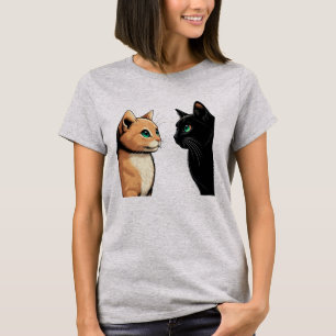 T-shirt Zonage de chat noir - Drôle Kitten meme