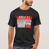 T-shirt Zone 51 Base militaire Signal d'avertissement Souv (Devant)