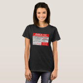 T-shirt Zone 51 Base militaire Signal d'avertissement Souv (Devant entier)