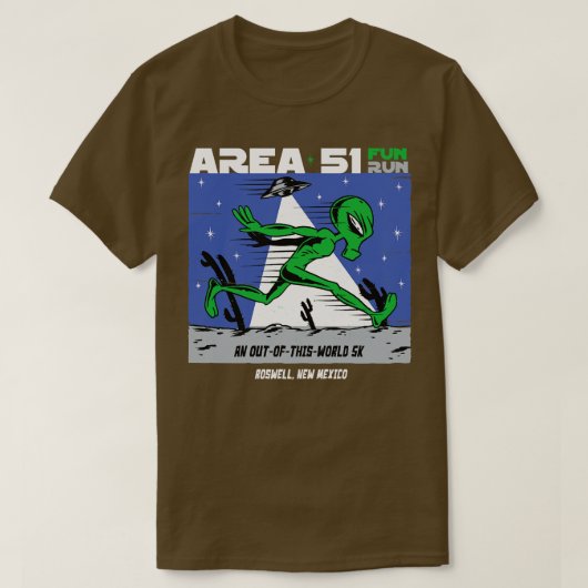 T-shirt Zone 51 Fun Run Funny Running (Design devant)
