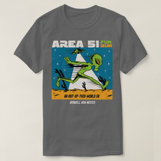 T-shirt Zone 51 Fun Run Funny Running 1 (Design devant)