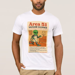 T-shirt Zone 51 Nettoyeur à vide Roswell Aliens 1950's Ret