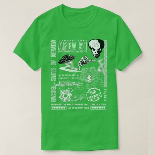 T-shirt Zone 51 Zone de rencontre (Design devant)