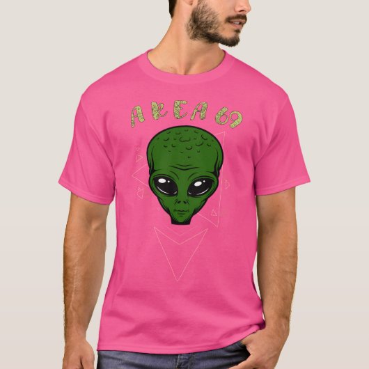 T-shirt Zone 69 Mème Alien Drôle Avec Triangles (Devant)