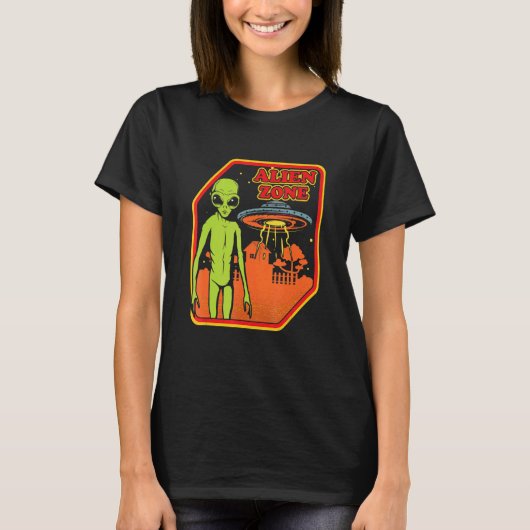 T-shirt Zone Alien Extraterrestre En Ascension Paranormal (Devant)