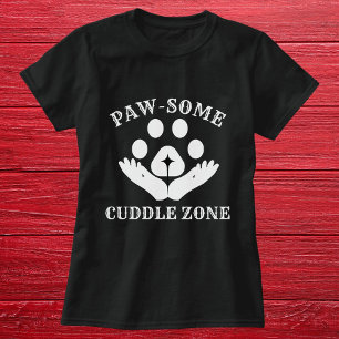 T-shirt Zone de câlins Patte de Chat Drôle Mignon Personna