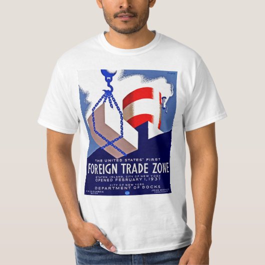 T-shirt Zone de commerce extérieur (Devant)