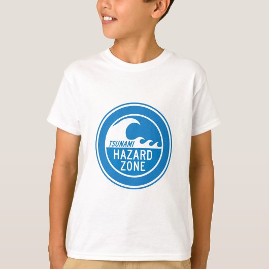T-SHIRT ZONE DE DANGER TSUNAMI (Devant)
