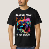 T-shirt Zone de jeu ne dérangez pas contrôleur Gamer Cadea (Devant)