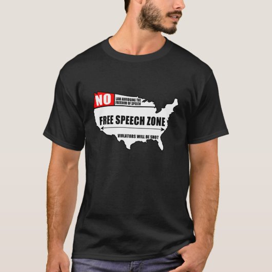 T-shirt Zone de liberté de parole (Devant)