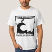 T-shirt Zone de risque de tsunami (Devant)