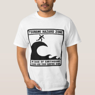 T-shirt Zone de risque de tsunami