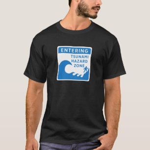 T-shirt Zone de risque de tsunami, Colombie-Britannique,