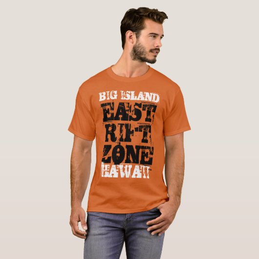 T-SHIRT ZONE DE RIVE EST GRANDE ÎLE HAWAII (Devant entier)