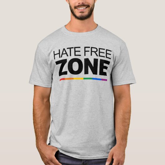 T-shirt ZONE LIBRE DE HAINE (Devant)