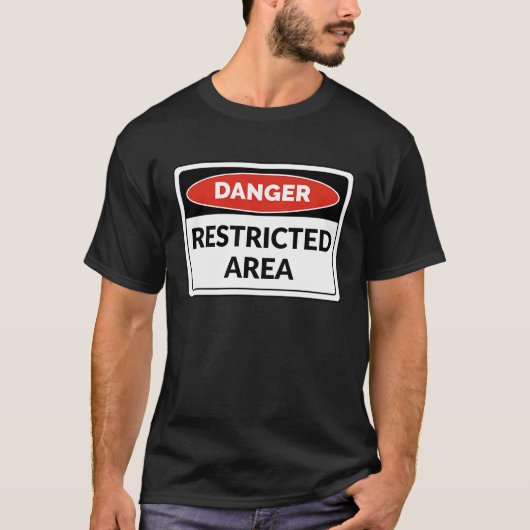 T-shirt Zone restreinte Signal Costume Danger Avertissemen (Devant)